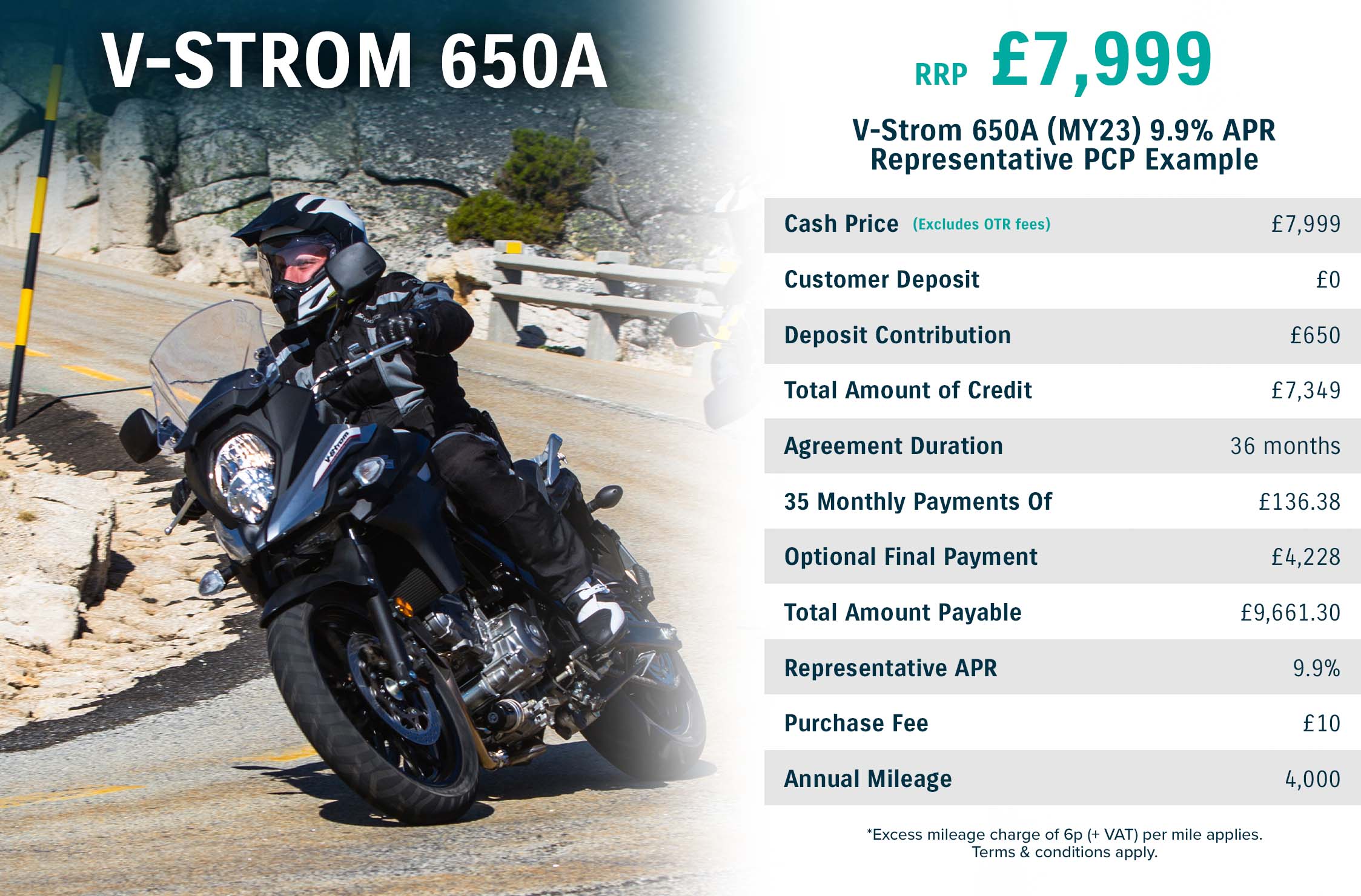 Enjoy a £650 test ride contribution with the Suzuki V-Strom 650 at Laguna Motorcycles in Maidstone