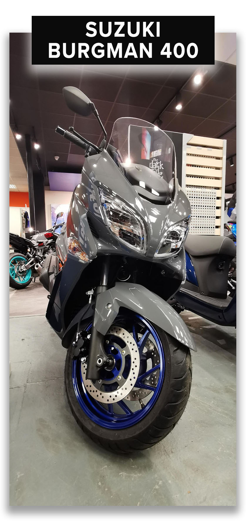 Suzuki Burgman 400 available at Laguna Motorcycles in Maidstone.